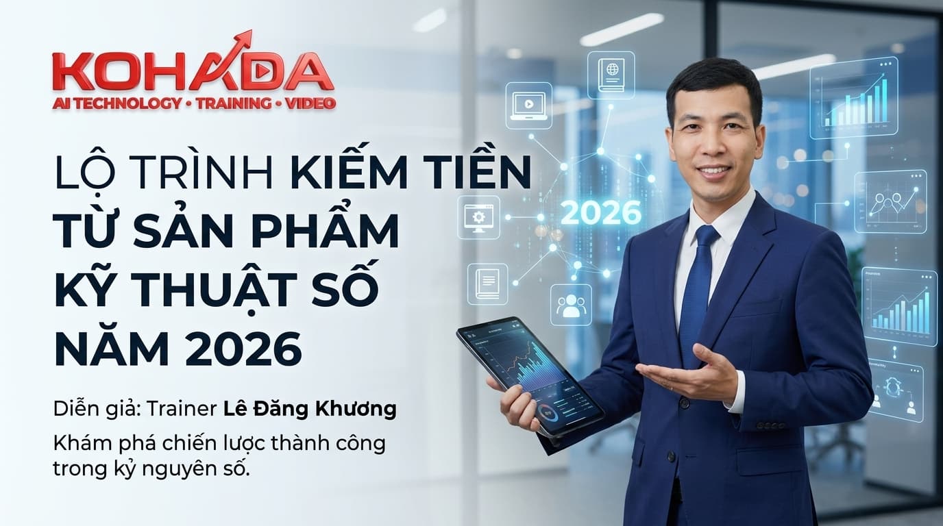 Lộ Trình Kiếm Tiền Từ Sản Phẩm Số 2026 — Trainer Nhà Mình Nói Tiếng Anh